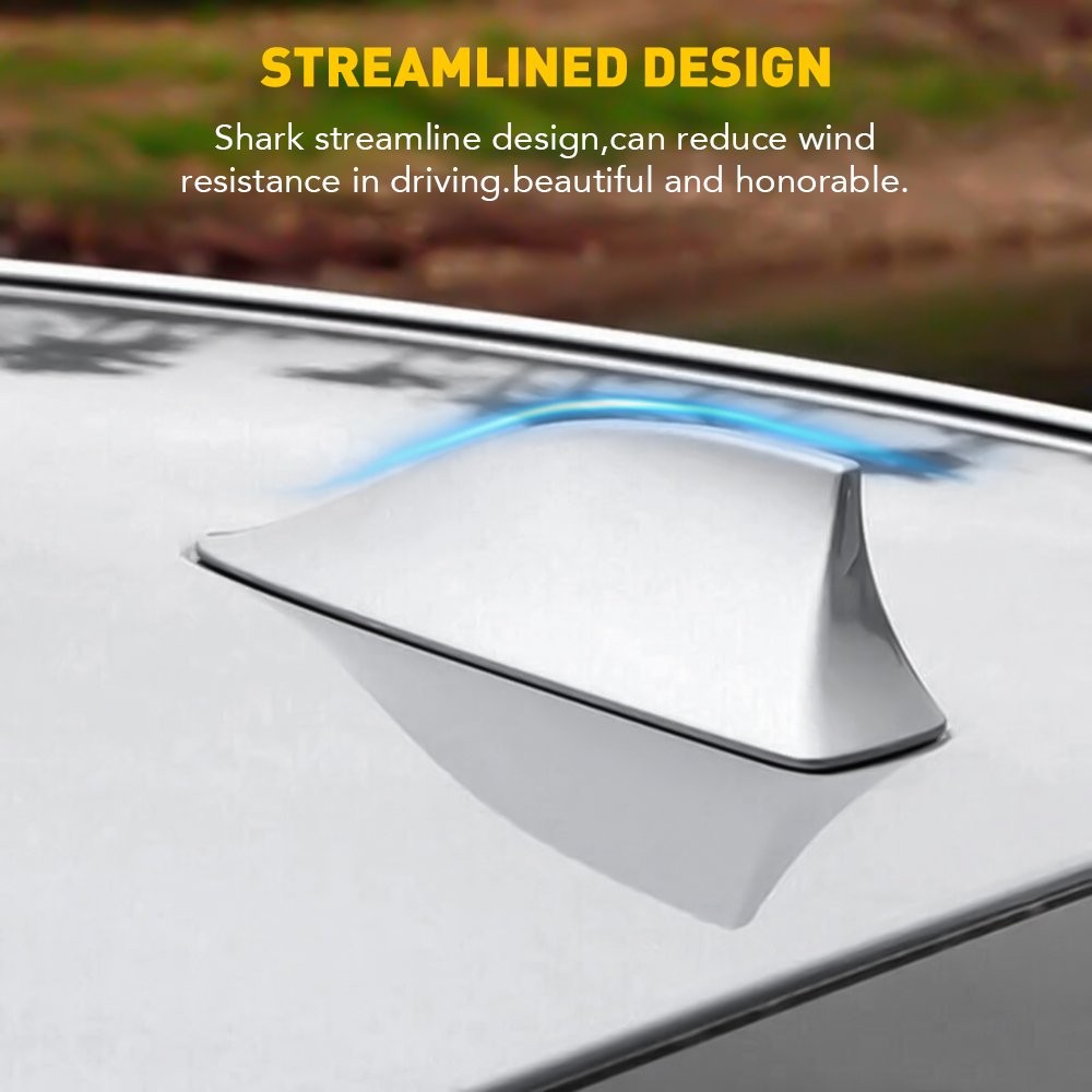 Car Shark Fin Roof Antenna Aerial FM/AM Radio Signal Trim Universal Decor M