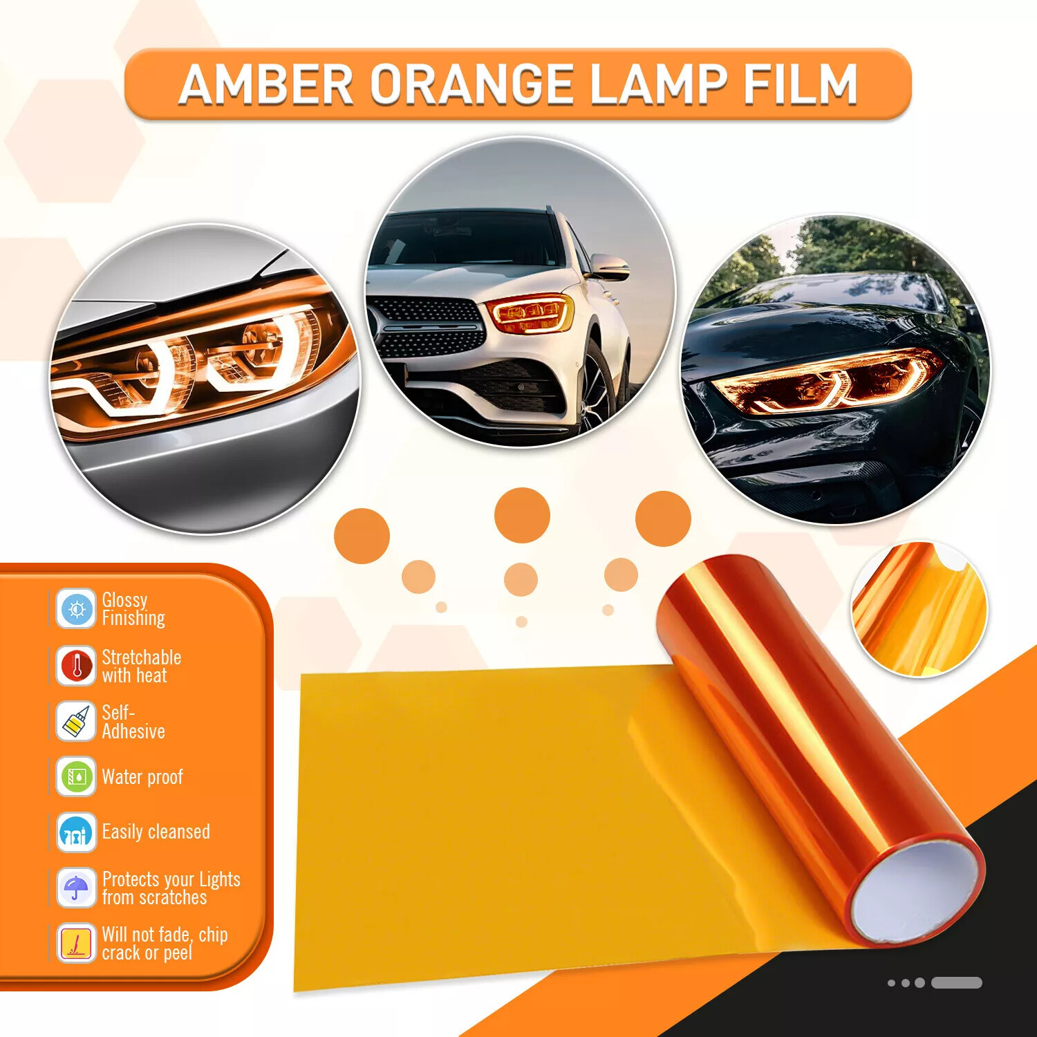Gloss Neo Chrome Chameleon Color Headlight Taillight Fog Light Vinyl Tint Film