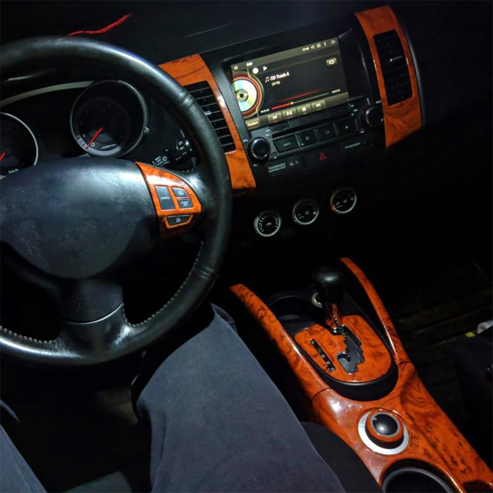 2Set DIY Matte Grain Wood Glossy Textured Vinyl Sticker Wrap Car Home Interior V