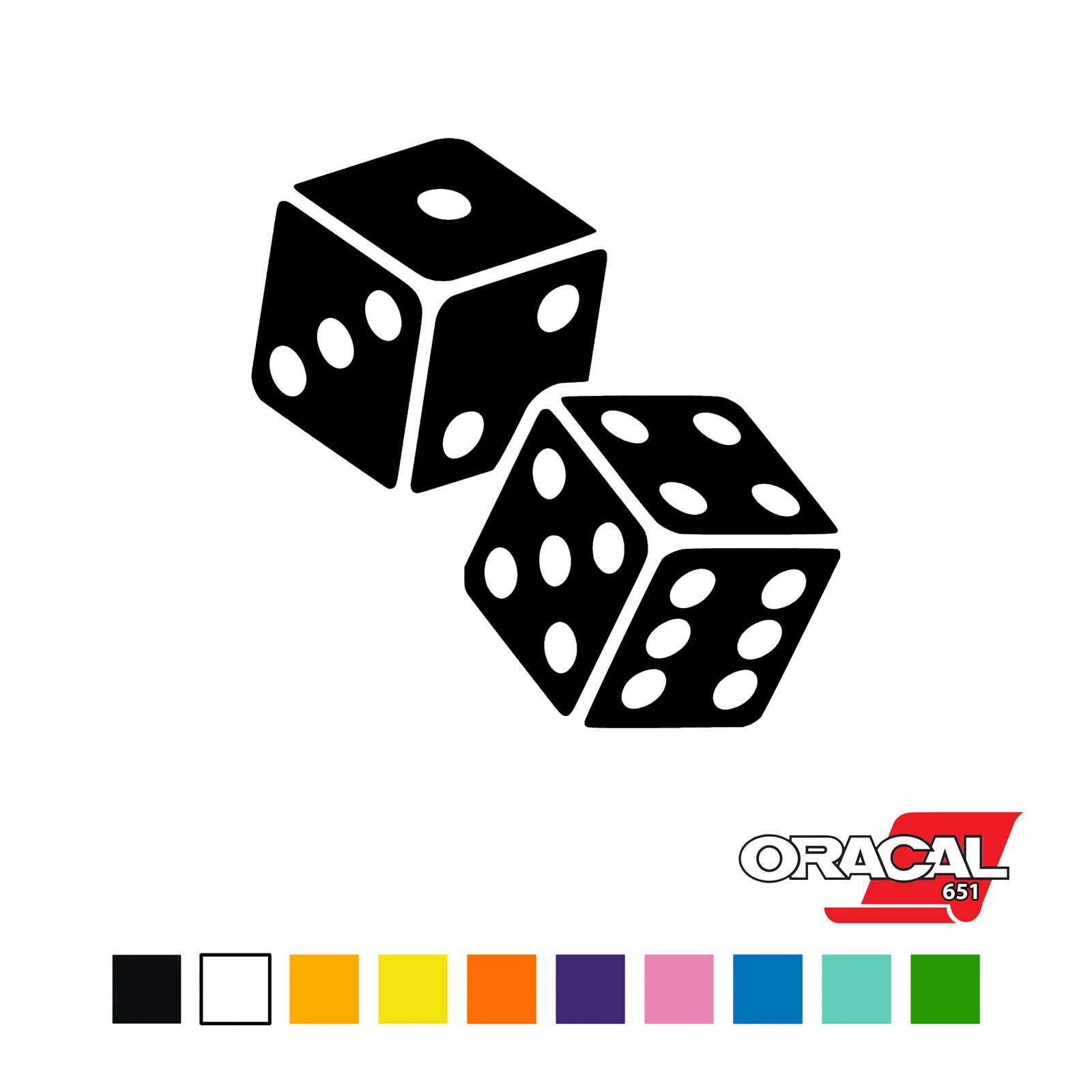 Dice Peel & Stick Vinyl Decal Sticker Car Vinyl Wrap Film