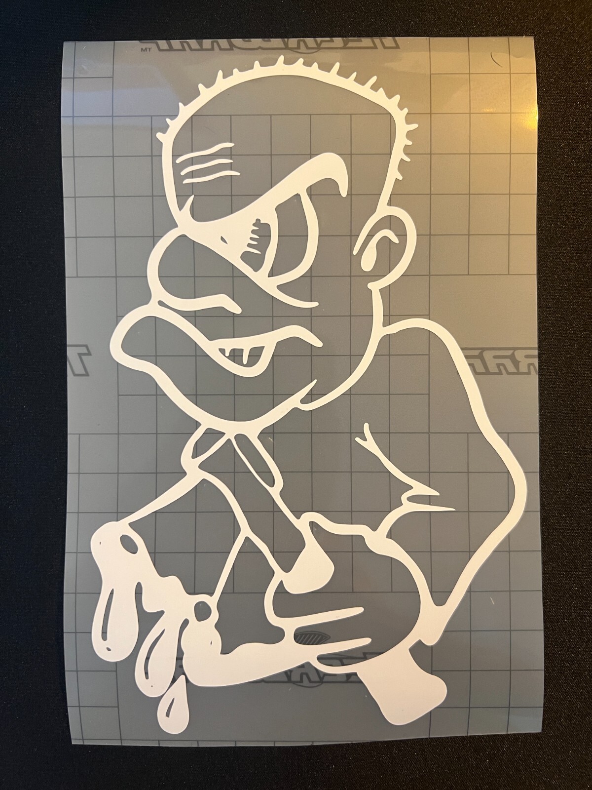 judgement day axe man car decal sticker 90s hardcore music rave