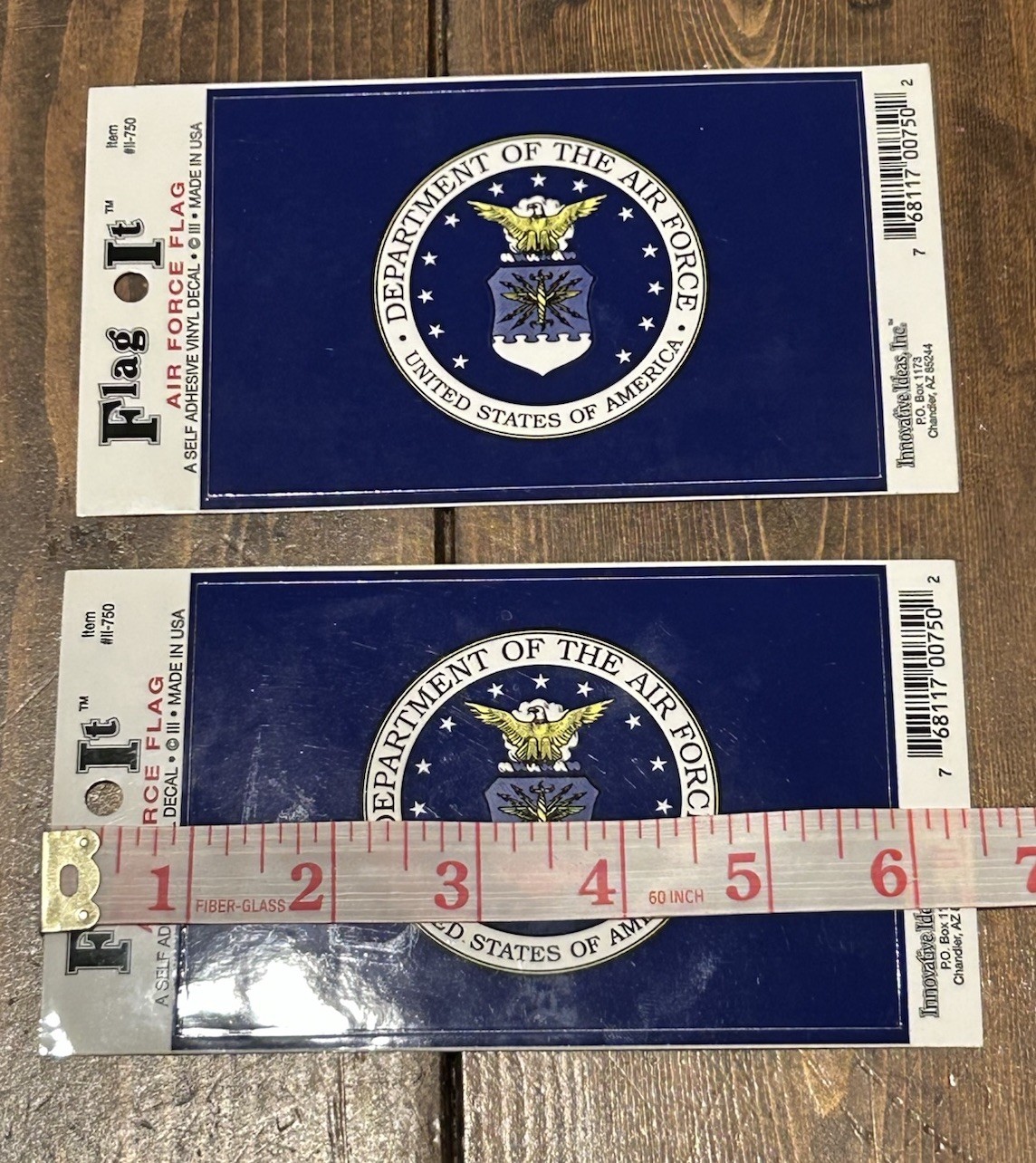 Flag It Self Adhesive Vinyl Decal US Air Force Flag Made In USA Lot Of 2