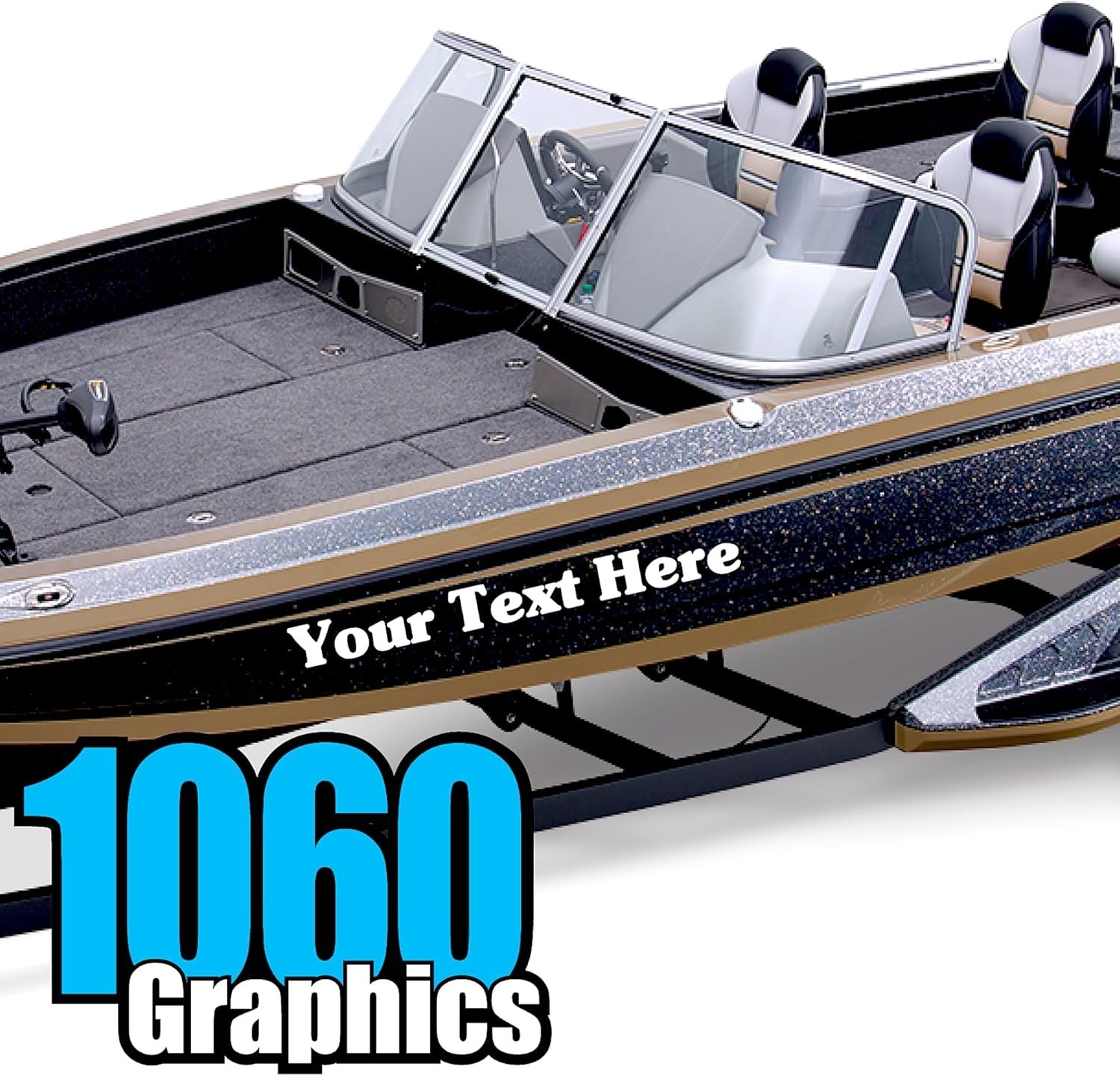 Custom Vinyl Boat Numbers & Letters Two Decals Marine Lettering Stickers