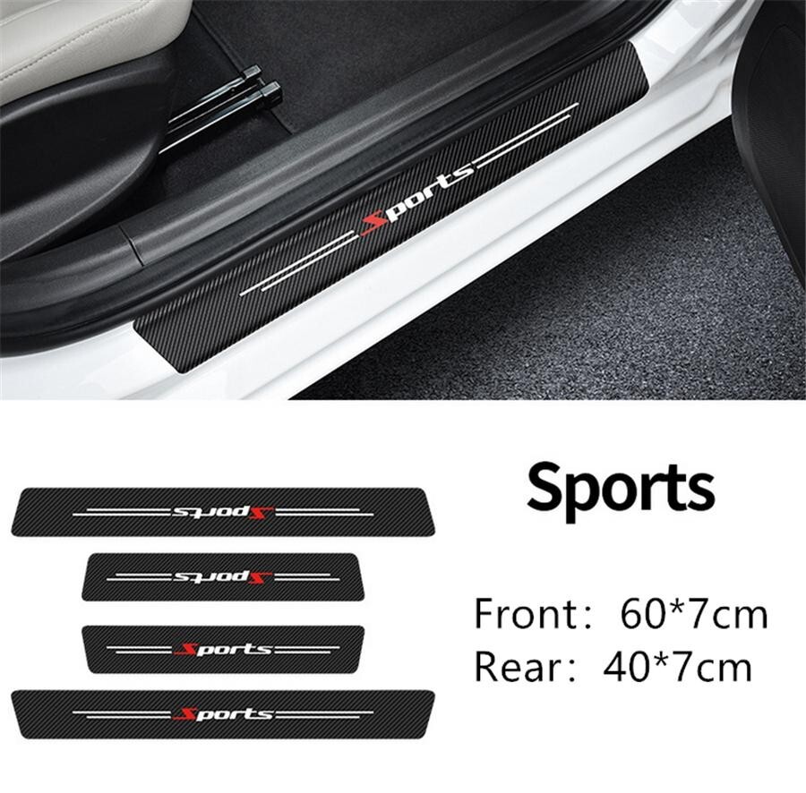 Car Rear Bumper Protector Strip Trunk Door Sill Cover Scratch Resistant Stickers