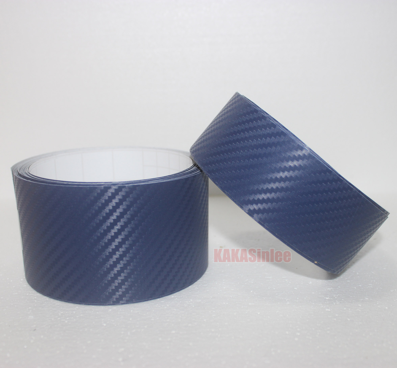Multi-function Dark Blue 3D Texture Carbon Fiber Vinyl Tape Wrap Film Sticker CF