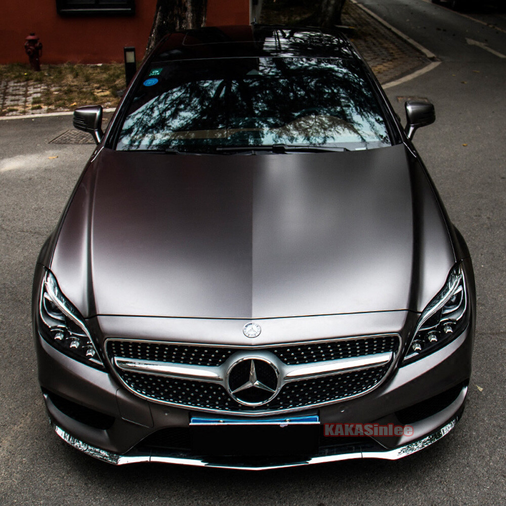 Air Release / T Grey Whole Car Pearl Metal Satin Chrome Vinyl Wrap Sticker HDUS