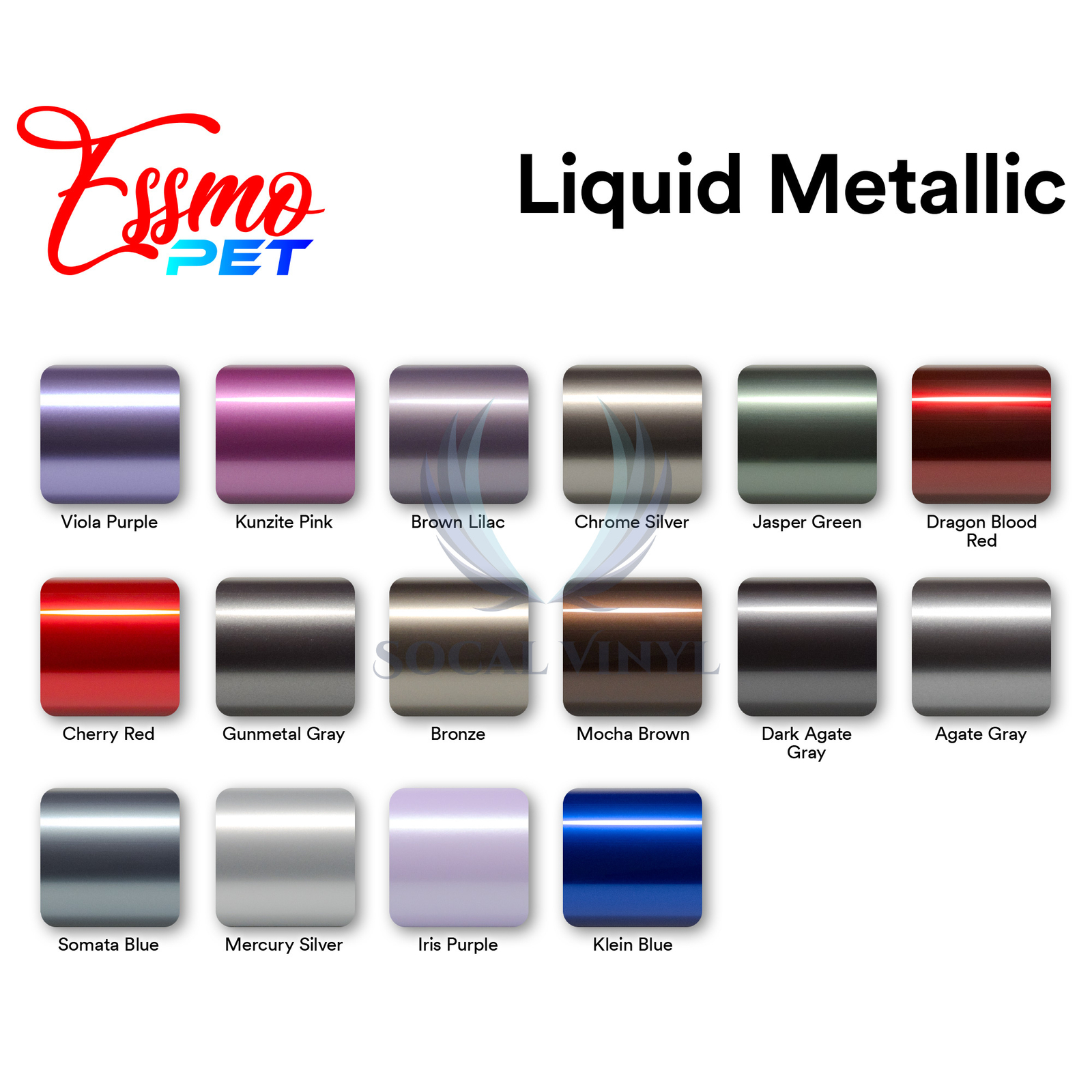 PET Liquid Metallic Vinyl Wrap For GMC Bowtie Emblem Overlay Sheet Sticker Decal