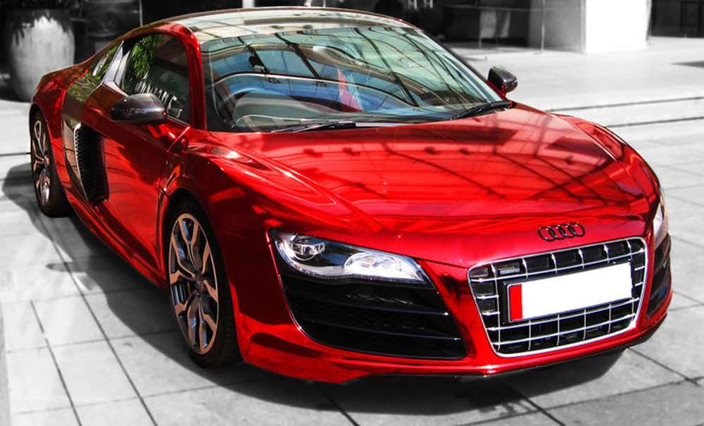 240″x60″ Red Chrome Mirror Vinyl Film Wrap Sticker Decal Stretchable 20ft x 5ft