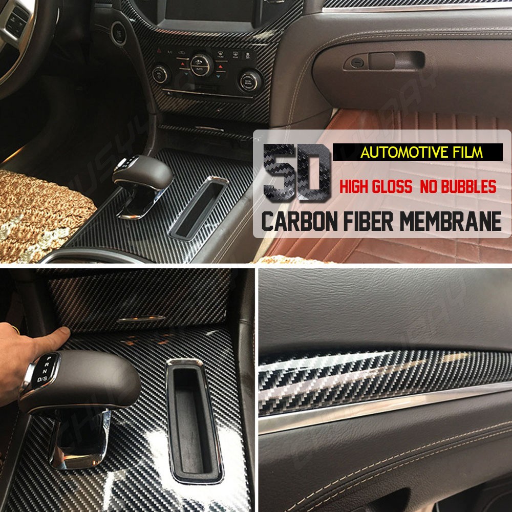 Carbon Fiber Texture Sheet Car Auto Interior Trim Vinyl Film Wrap Sticker 5D