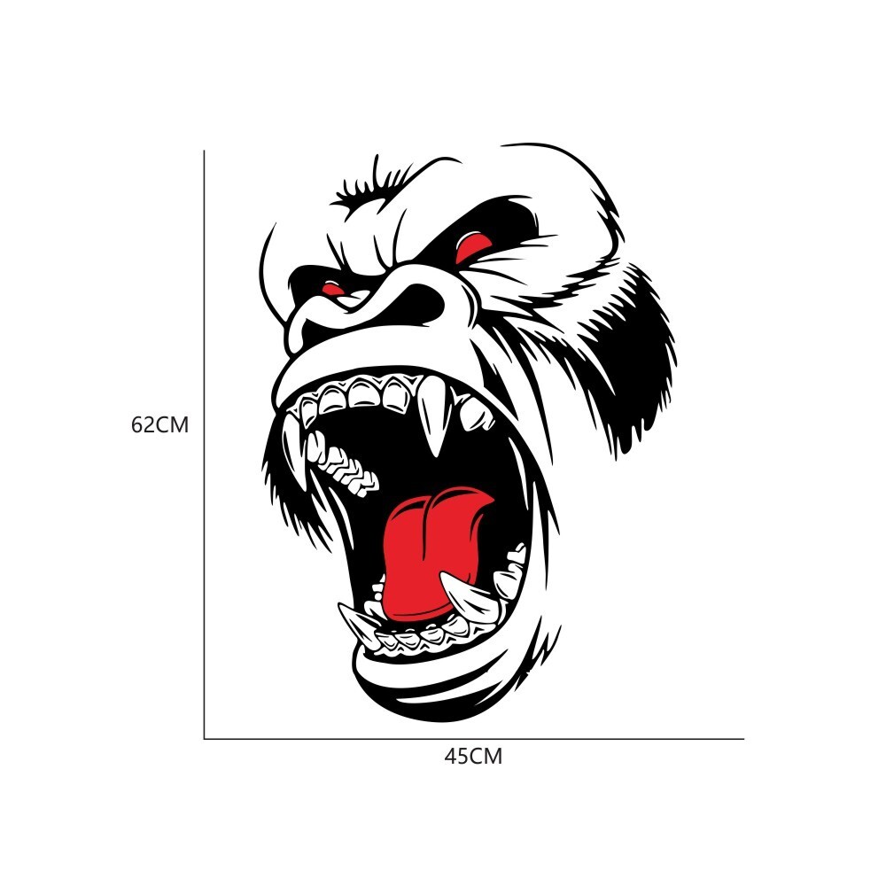 Car Decal Truck Side Door Bonnet Vinyl Horror Gorilla Graphics Decor DIY Sticker