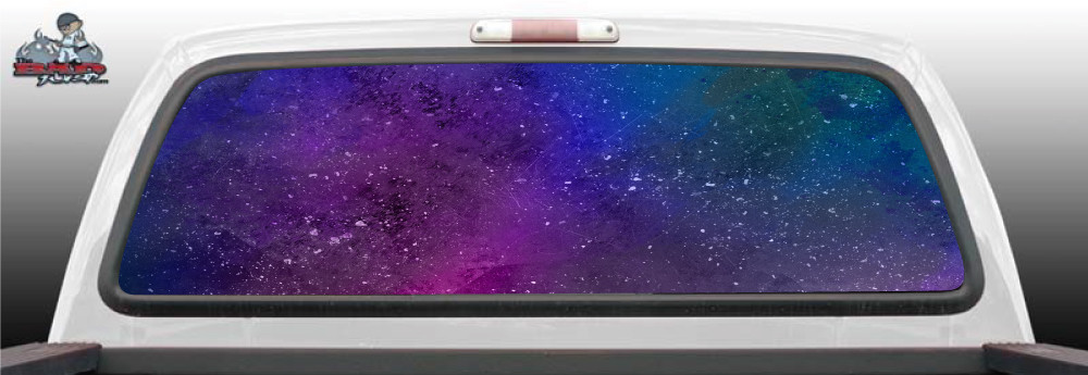 Stars Galaxy Fantasy Colorful Rear Window Graphic Decal SUV Truck Car Perf