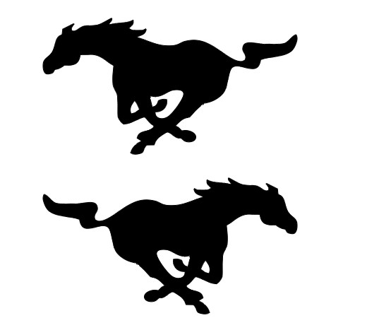 (2) Mustang Vinyl Decal Car Truck SUV Laptop VERY HIGH DETAIL L & R Sticker