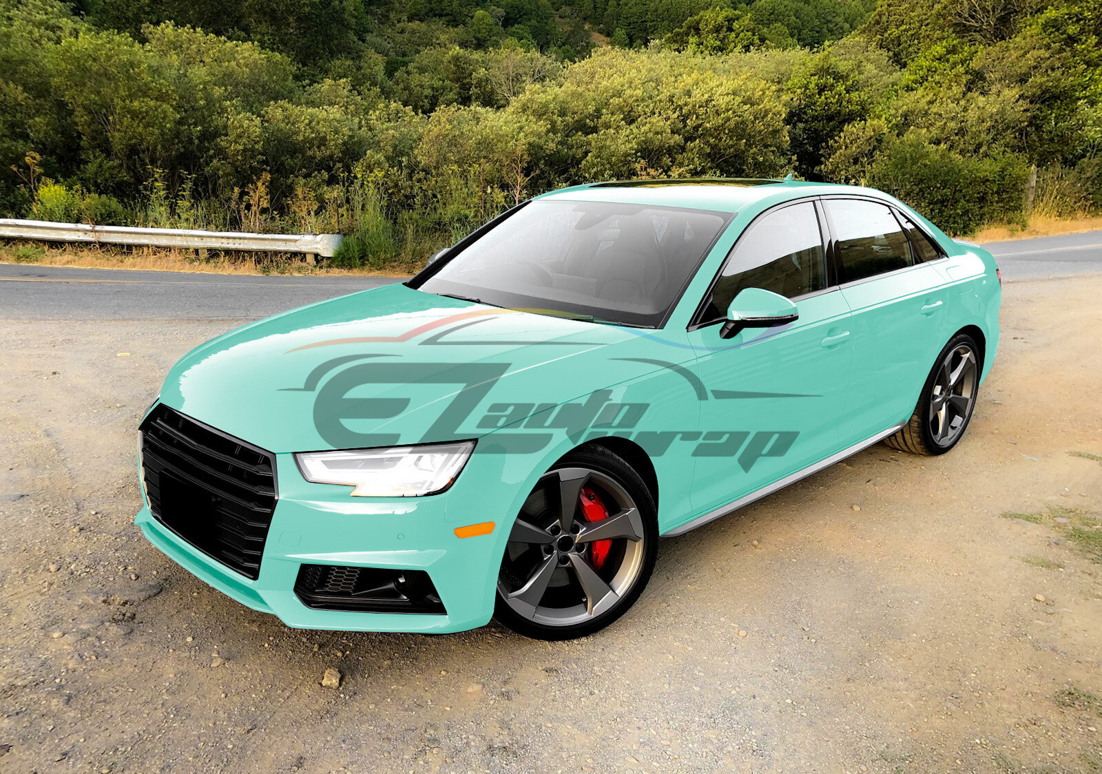 Gloss Glossy Teal Car Vinyl Wrap Sticker Decal Film Air Release Bubble Free