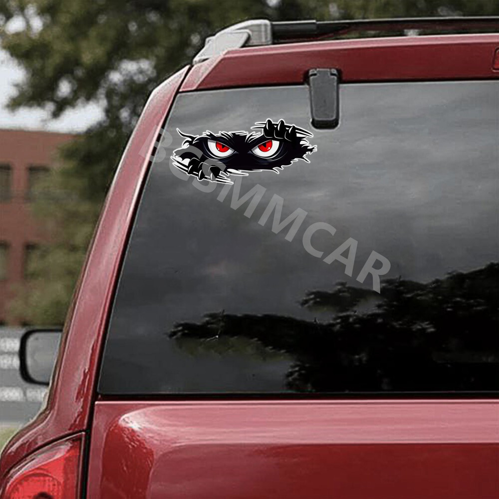 Car Bumper Dents Stickers Peeking Monster Graphic Vinyl Decals Decor Waterproof