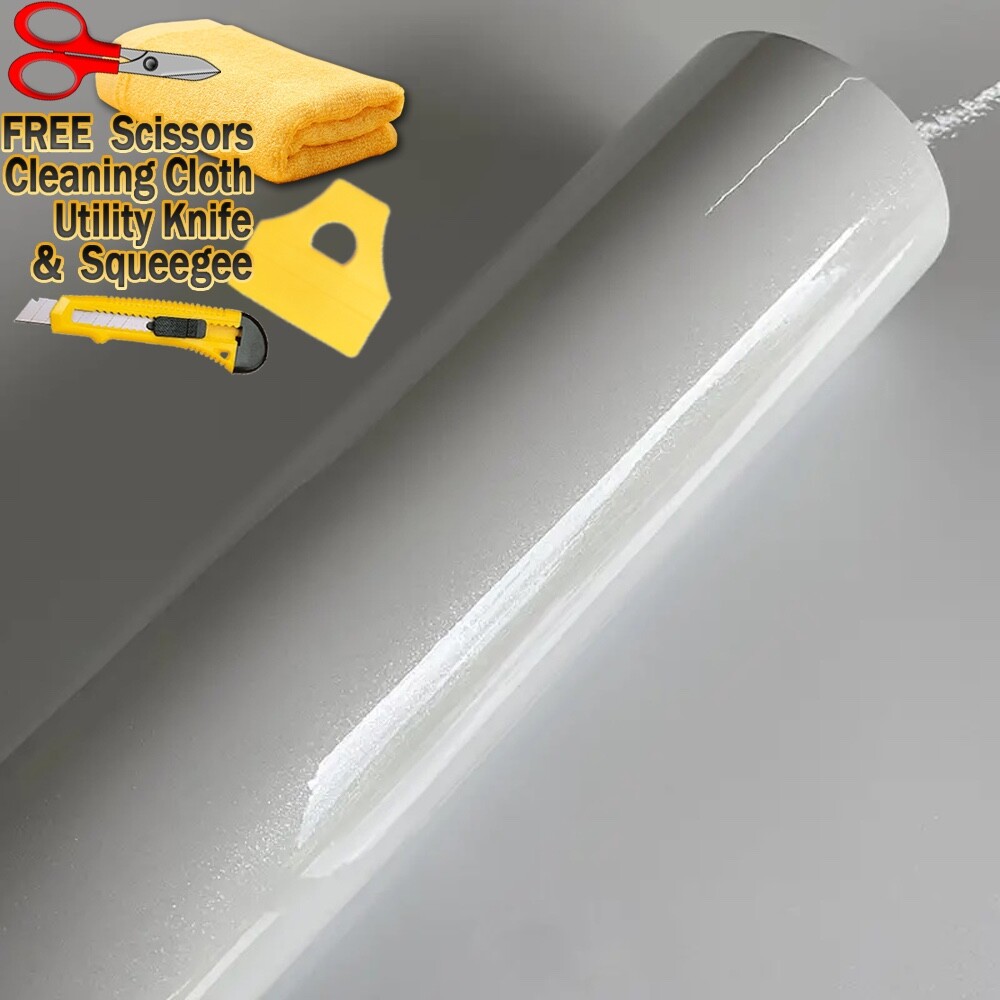 24″x60″ Diamond White Gloss Metallic Glitter Vinyl Film Wrap Sticker 2ft x 5ft