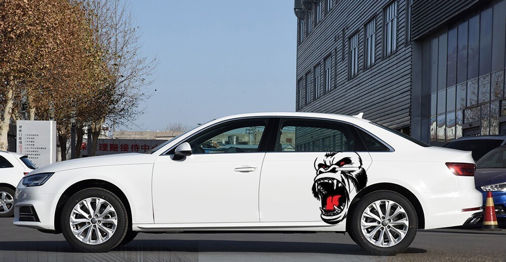 Car Decal Truck Side Door Bonnet Vinyl Horror Gorilla Graphics Decor DIY Sticker