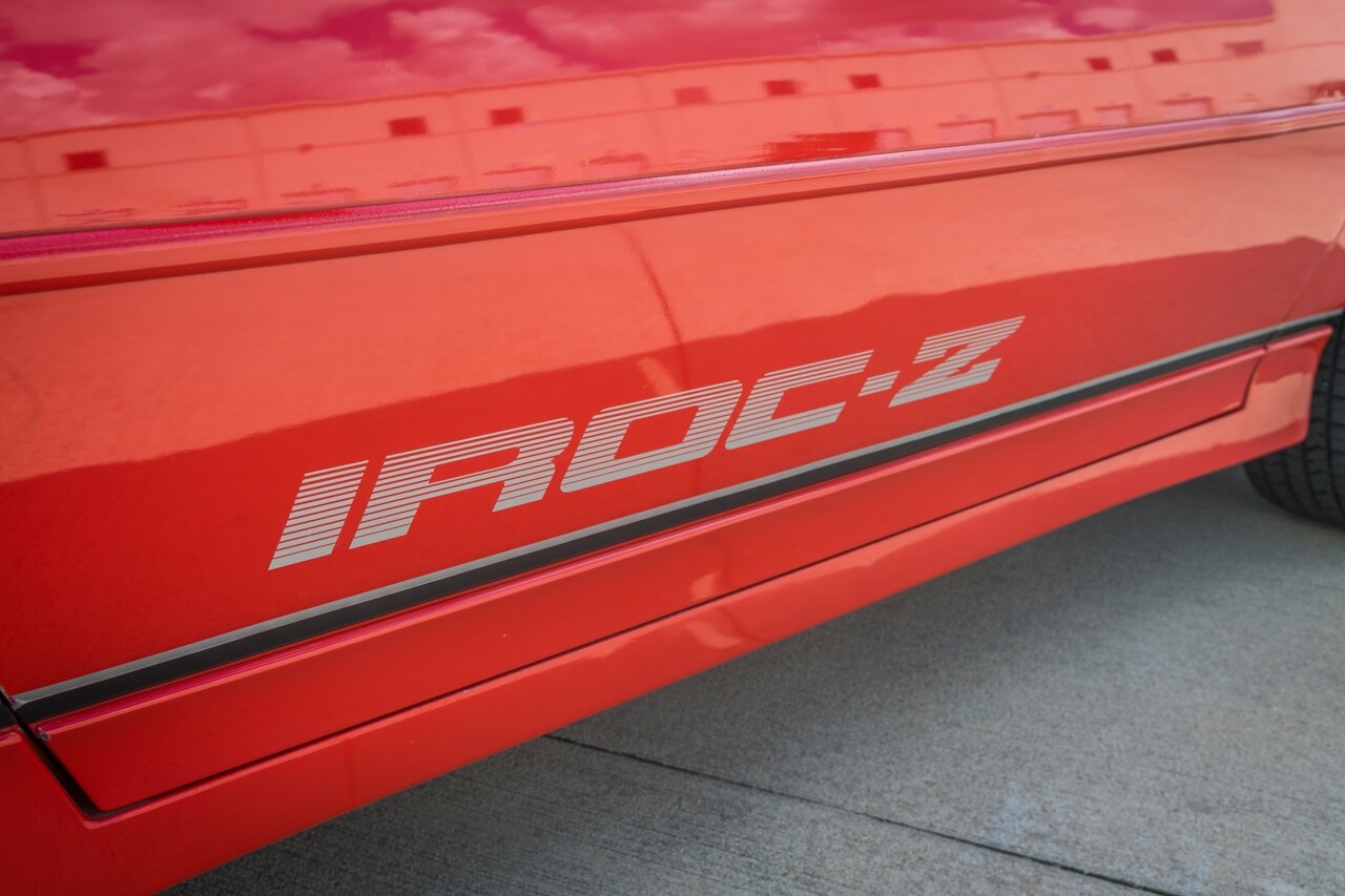 1985-1990 Chevrolet Camaro IROC-Z Door Vinyl Decals Pair Left & Right Silver