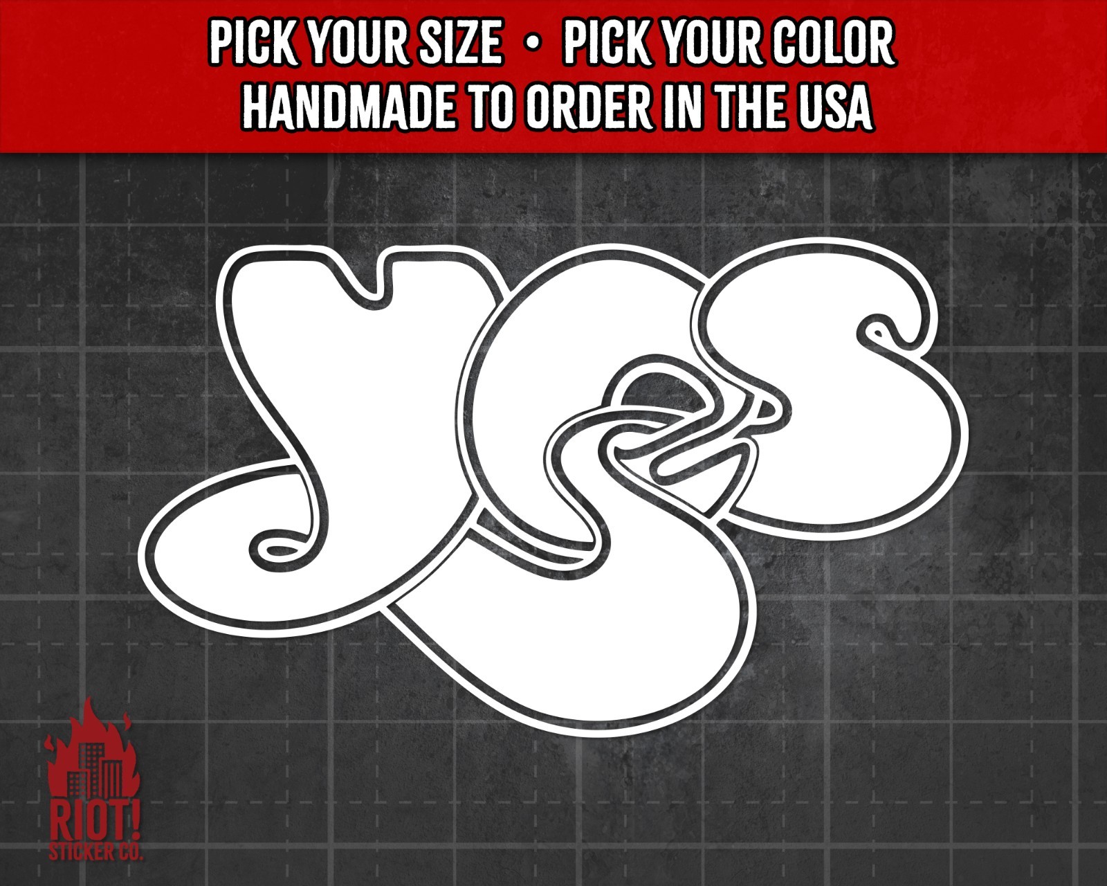 Yes Decal for Cars, Trucks, Laptops, Progressive Rock Sticker Vinyl Decal