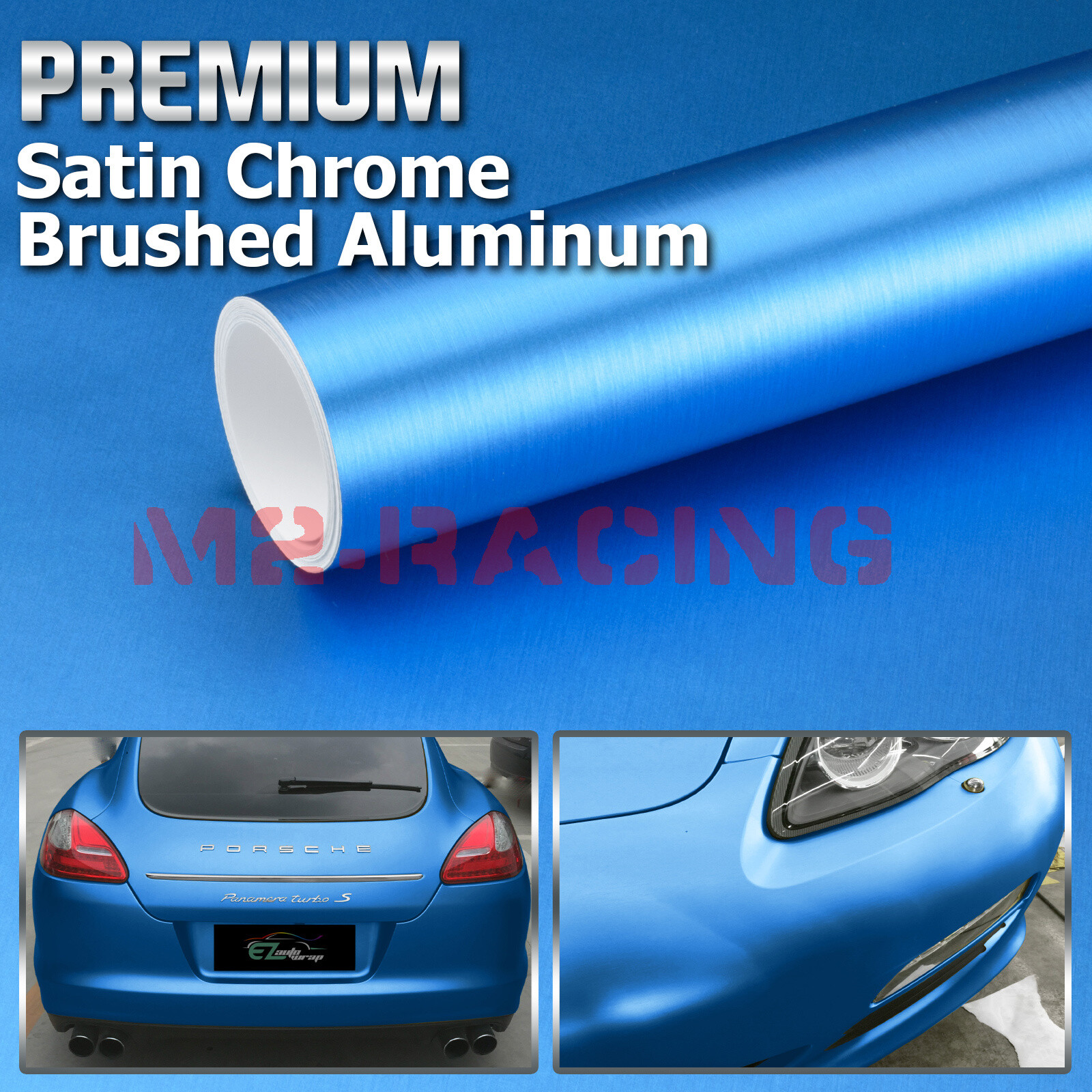 Satin Chrome Brushed Aluminum Auto Vinyl Wrap Sticker Decal Sheet Air Release