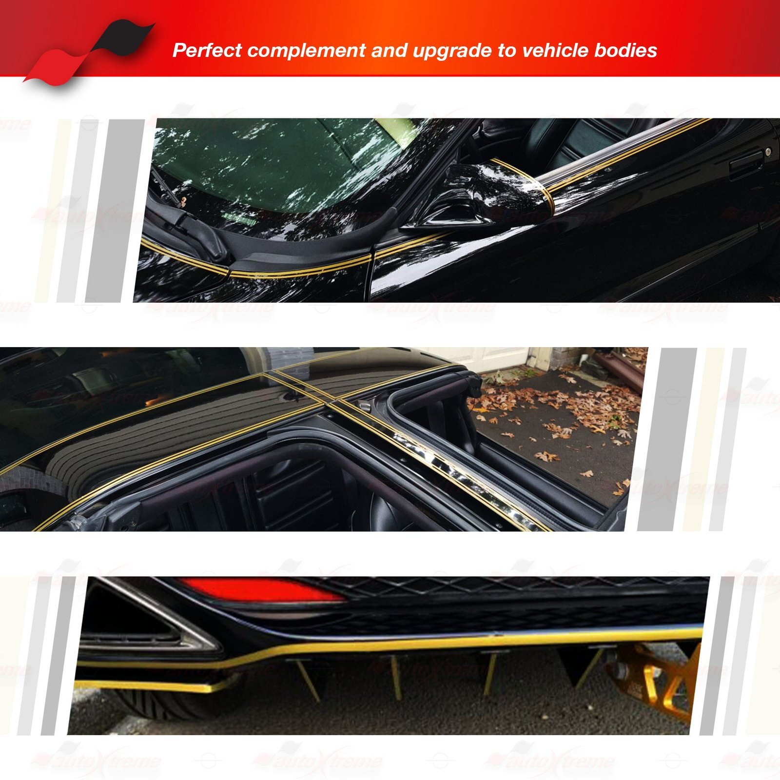 4″ 102mm PinStriping Pin Stripe Tape Body Styling Decal Vinyl Sticker MATTE GOLD