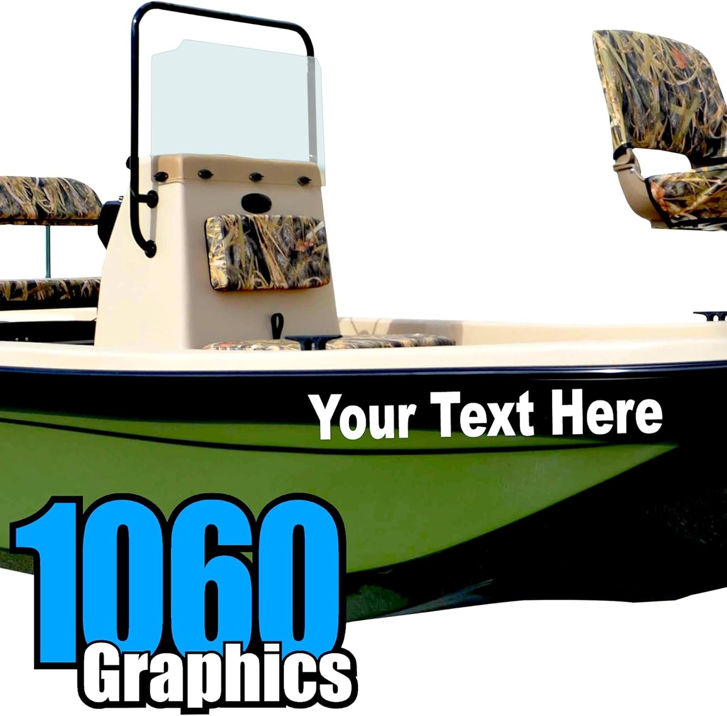 Custom Vinyl Boat Numbers & Letters Two Decals Marine Lettering Stickers