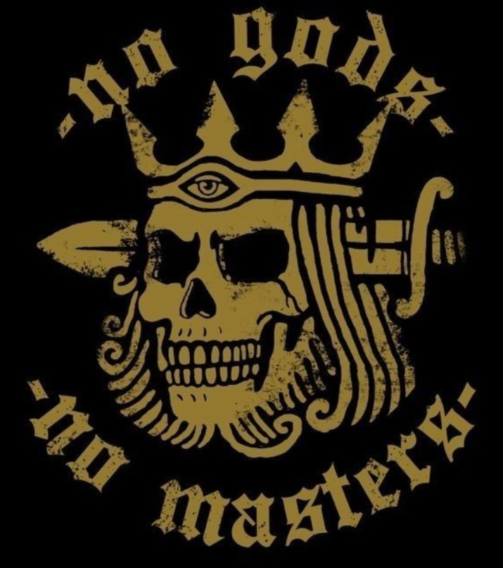 No Gods No Masters Sticker (6 Inch) Waterproof Adhesive Peel & Stick Car Bumper