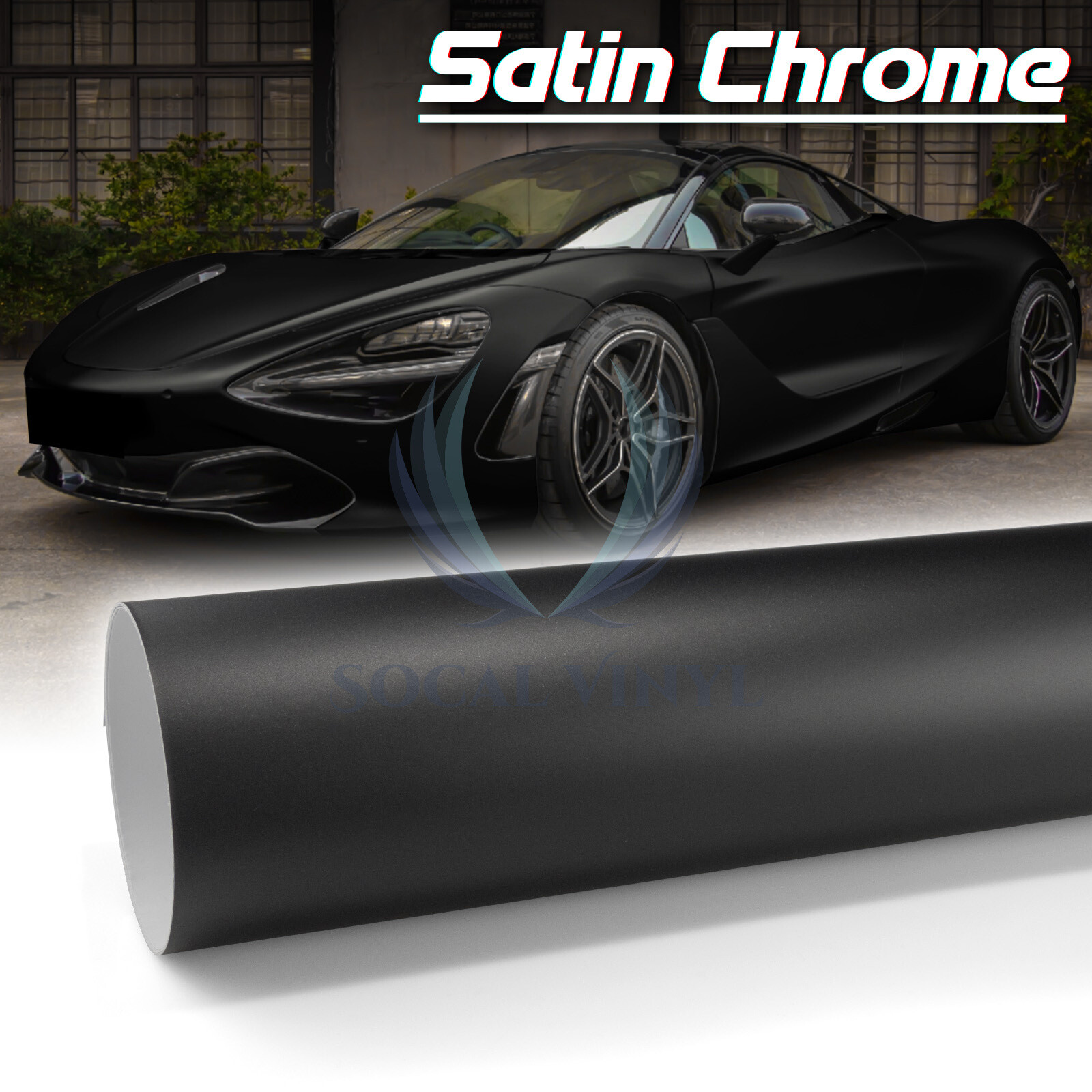 Satin Chrome Matte Metallic Vinyl Vehicle Wrap Sticker Decal Air Bubble Free DIY