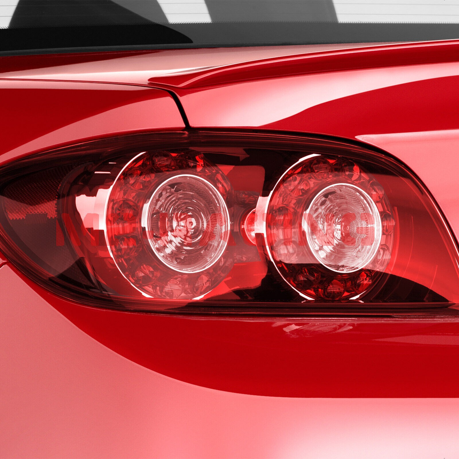 Durable Red Headlight Taillight Fog Light Vinyl Wrap Sticker Tint Film DIY