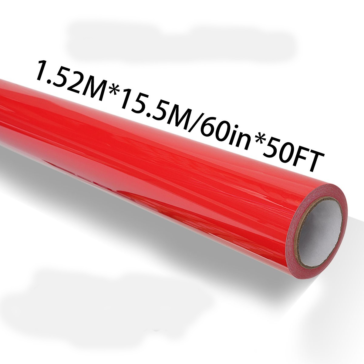 5FTx50FT PET High Gloss Crystal Racing Red Vinyl Wrap Self-Adhesive US Stock