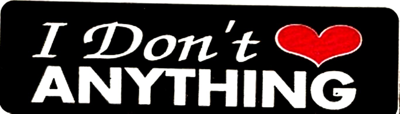 I DON’T LOVE ANYTHING HELMET STICKER