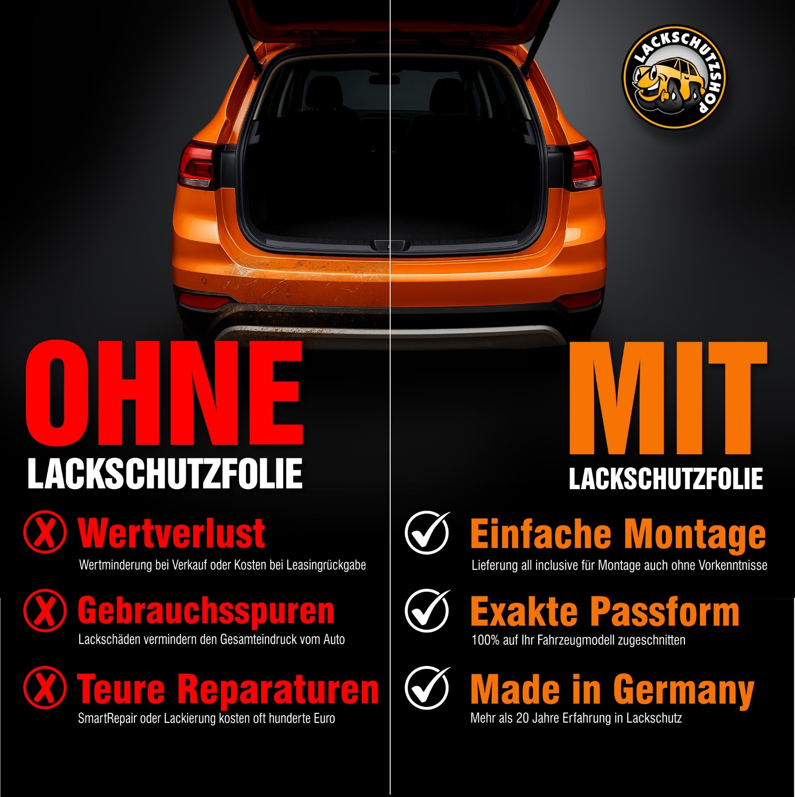Lackschutzfolie für VOLVO Ladekantenschutz ✔ Autozubehör ✔ 100% paßgenaue Folie