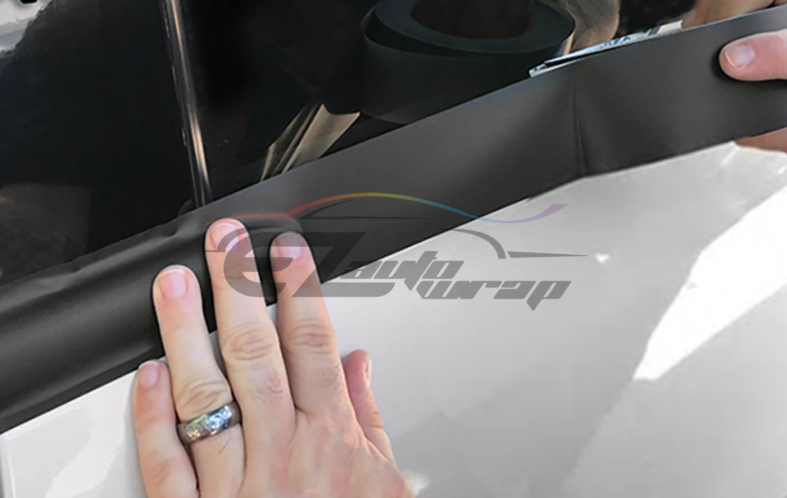 Gloss / Matte / Carbon Fiber Style Black Vinyl Wrap Roll Chrome Delete1 Car Trim