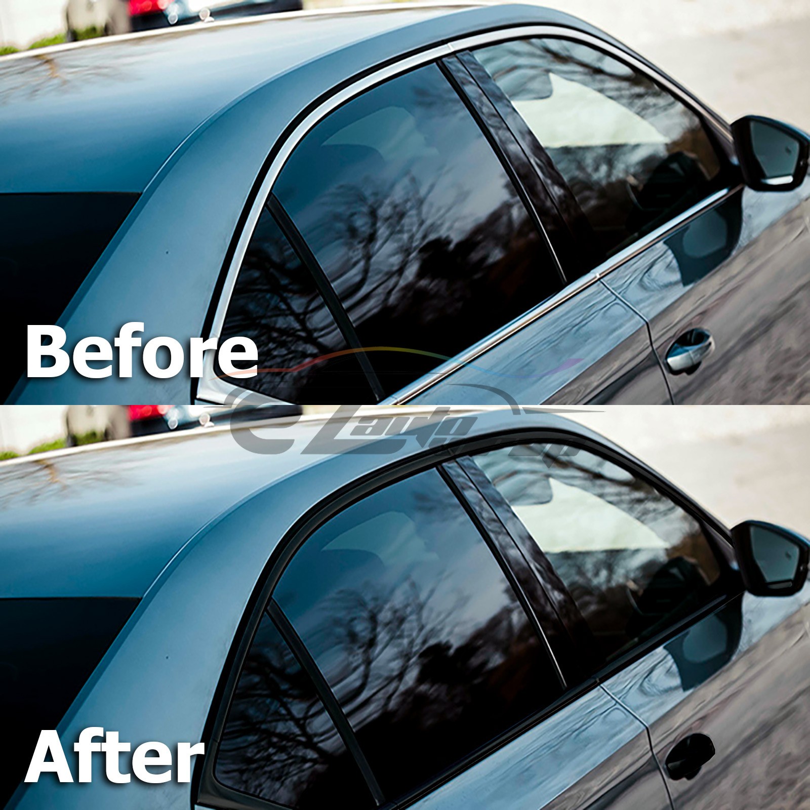 Gloss / Matte / Carbon Fiber Style Black Vinyl Wrap Roll Chrome Delete1 Car Trim