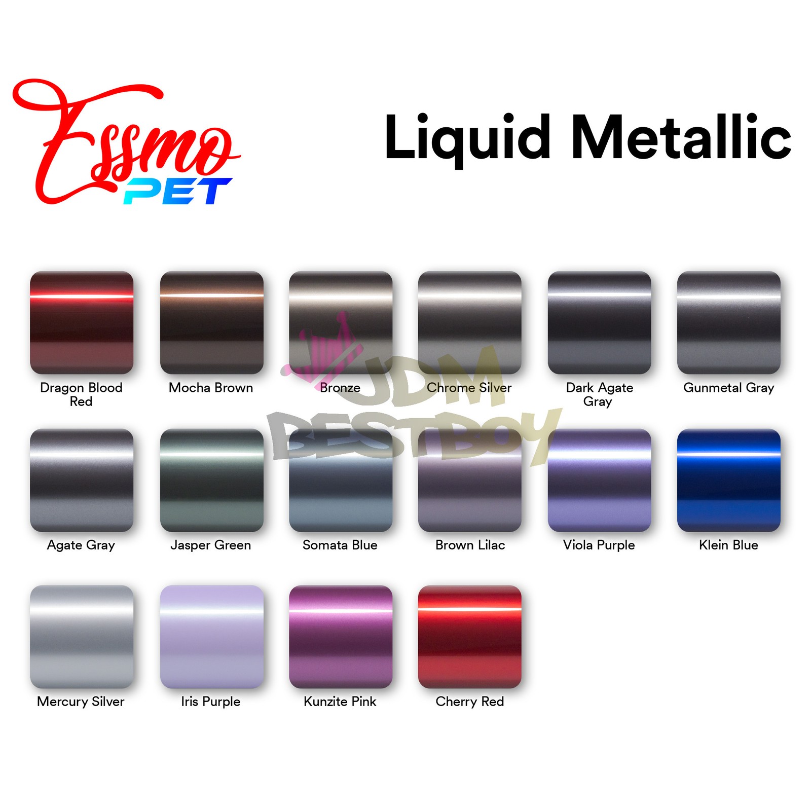 ESSMO PET Liquid Metallic Car Auto Vehicle Vinyl Wrap Decal Sticker Sheet Film