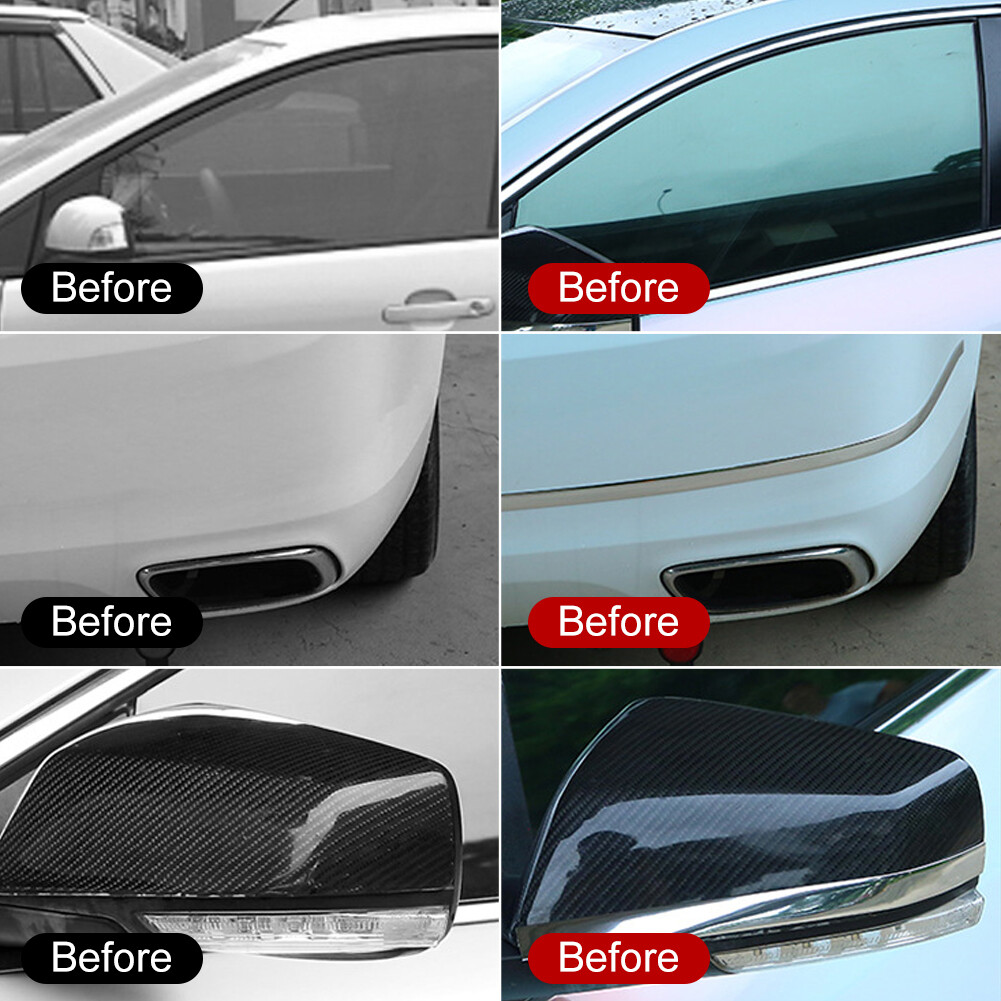 Universal Car Chrome Trim Moulding Chrome Plated Strip Bumper Door Edge Sticker