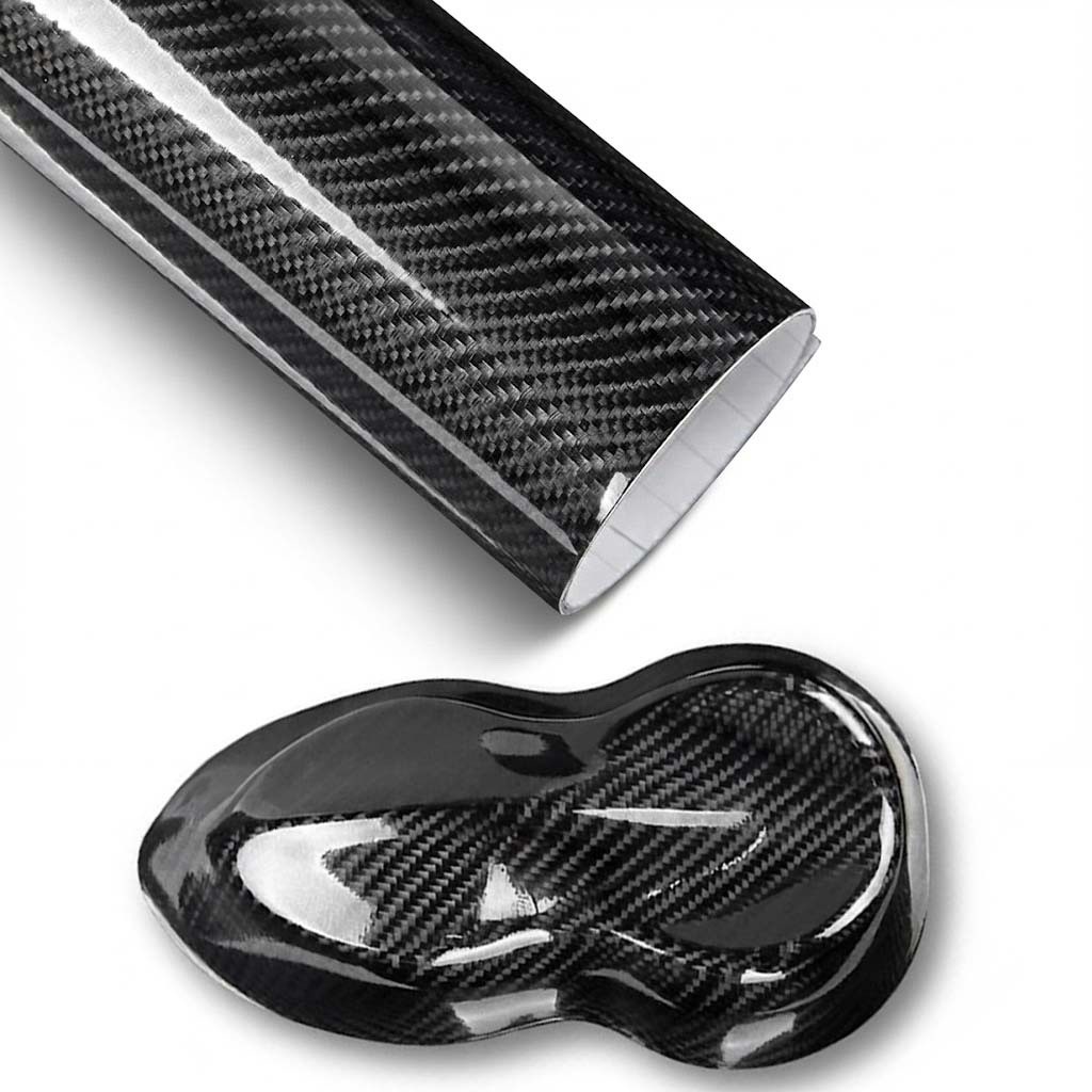 7D Premium Super Gloss Carbon Fiber Vinyl Film Wrap Bubble Free Air Release 6D