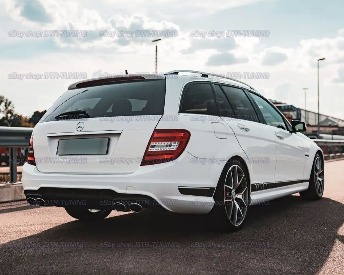 Matte Black Tuning Side Stripes For Mercedes C-Class C63 AMG W204 CLS CLA C117