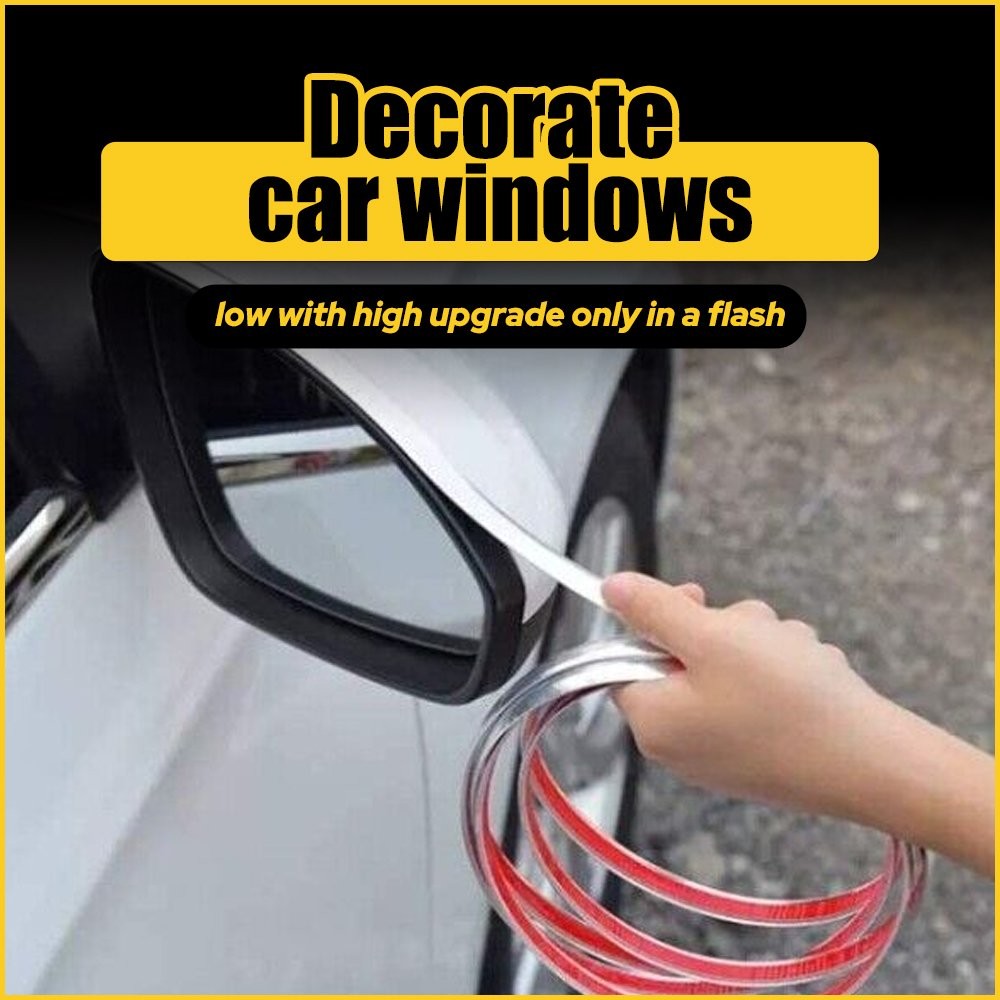 Chrome 10mm Trim Molding Strip Car Door Window Bumper Side Trime Protector 25f D