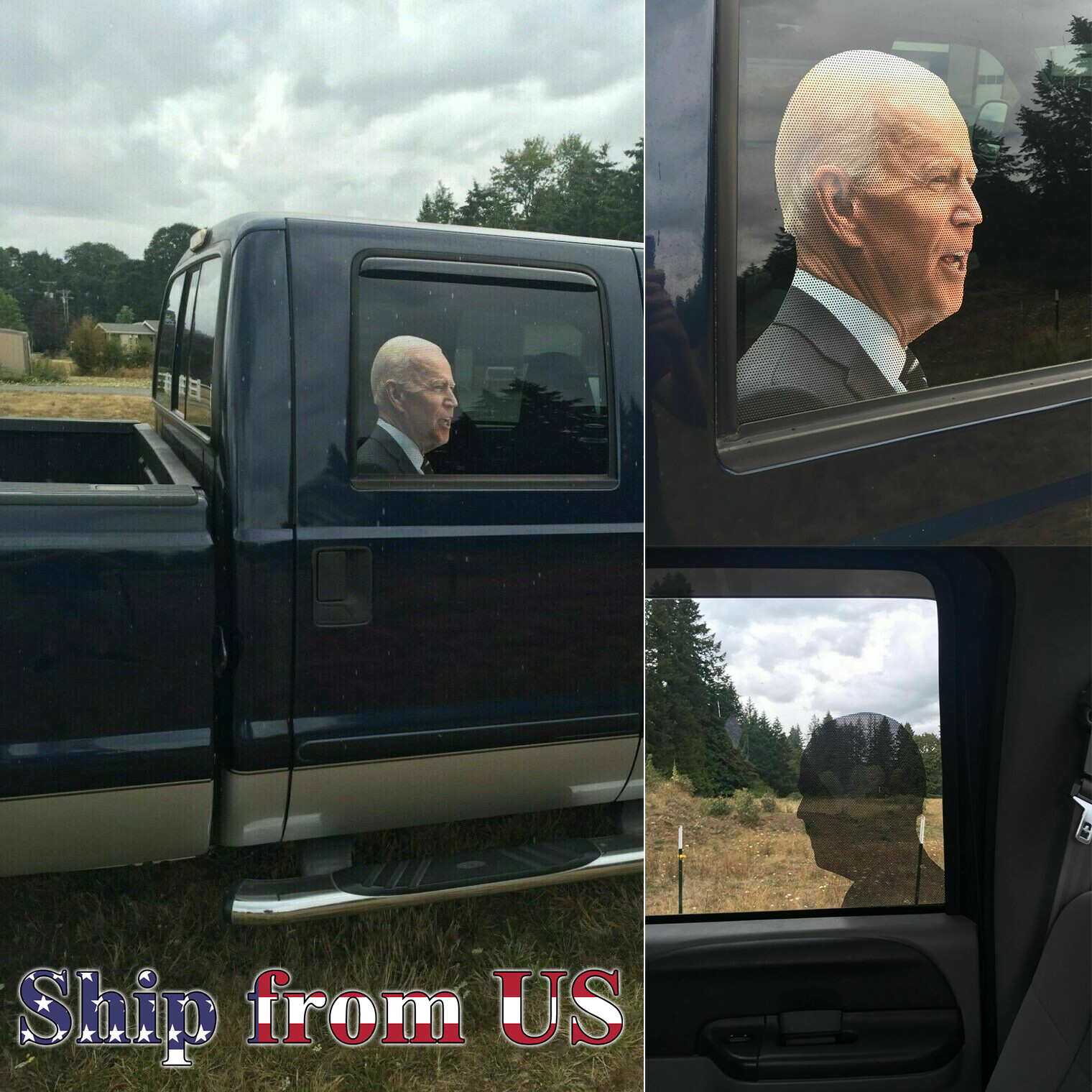 Joe Biden President Car Decal Sticker April Fool Joke Passenger Left Side Window
