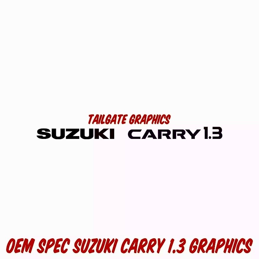 Suzuki Carry 1.3 Van OEM Spec Decals Stickers Graphics Repro Black TAILGATE 20