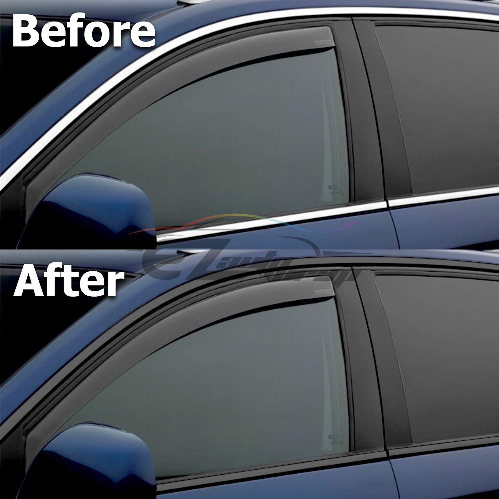 Gloss / Matte / Carbon Fiber Style Black Vinyl Wrap Roll Chrome Delete1 Car Trim