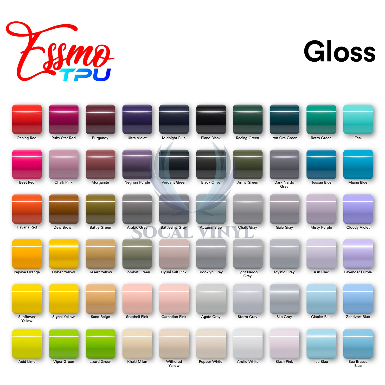 TPU Color Gloss PPF Paint Protection Film Dry Wet Apply Vinyl Wrap Self Healing